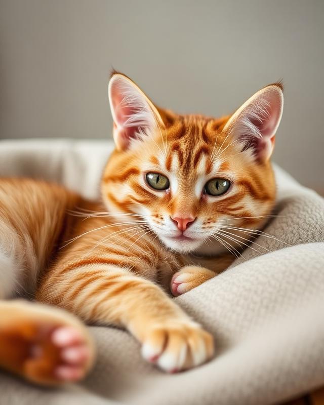 Cute orange tabby cat