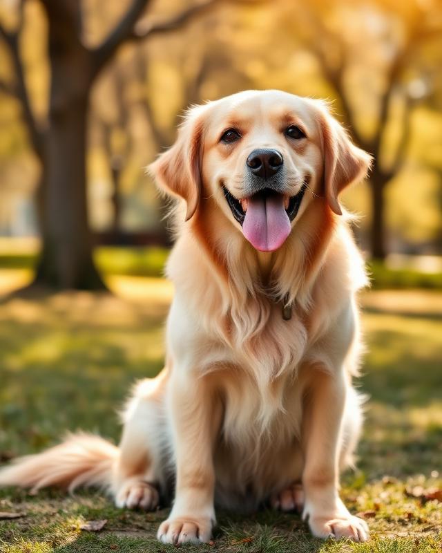 Happy golden retriever